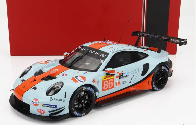 1:18 2019 Sebring 1000 Lmgte -- #86 Gulf Porsche 911 (991) Rsr -- Ixo Models 1