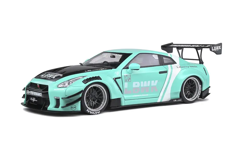 1:18 2020 Lb Works Gt35 Type 2 -- Mint Green -- Nissan R35 Gtr -- Solido 1