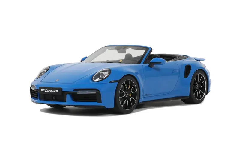 1:18 2020 Porsche 911 (992) Turbo S Cabriolet -- Shark Blue -- Gt Spirit 1