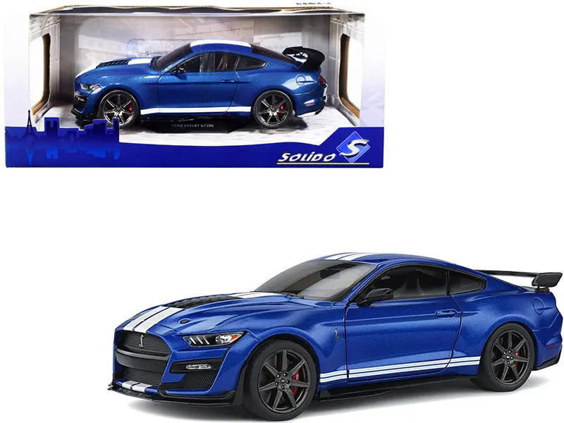 1:18 2020 Shelby Gt500 Mustang Fast Track -- Ford Performance Blue -- Solido 1