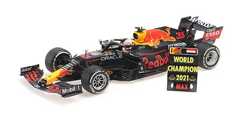 1:18 2021 Max Verstappen -- World Championship Winner -- Minichamps F1 1