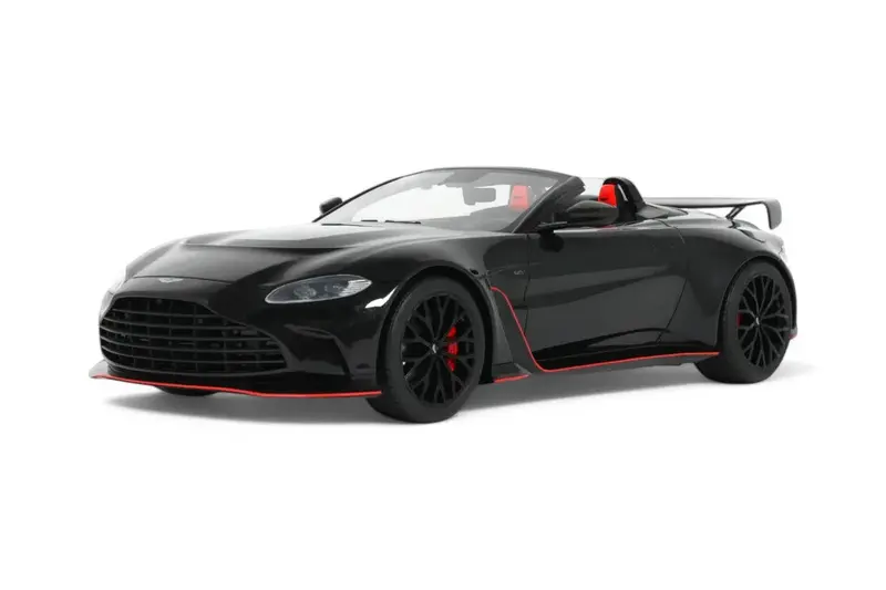 1:18 2023 Aston Martin V12 Vantage Roadster -- Black -- Gt Spirit Gt923 1