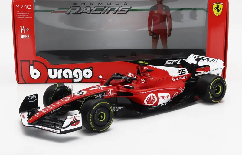 1:18 2023 Carlos Sainz -- #55 Las Vegas Gp -- Scuderia Ferrari Sf-23 -- Bburago 1