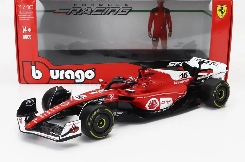 1:18 2023 Charles Leclerc -- #16 Las Vegas Gp -- Ferrari Sf-23 -- Bburago F1 1