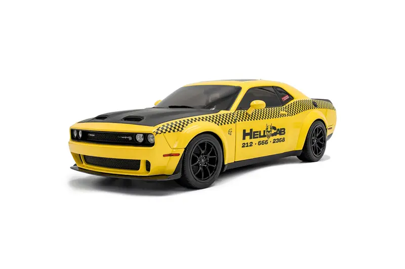 1:18 2023 Dodge Challenger Srt Hellcat Widebody -- "Hellcab" Yellow -- Solido 1