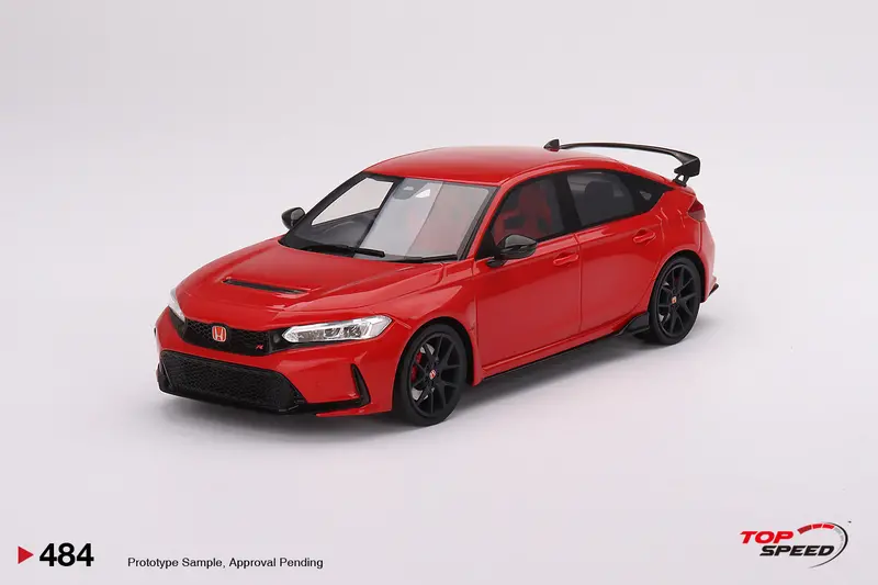 1:18 2023 Honda Civic (Fl5) Type R -- Rally Red -- Topspeed Model 1