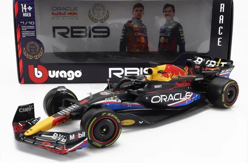 1:18 2023 Max Verstappen -- Austin Gp -- #1 Red Bull Racing Rb19 -- Bburago F1 1