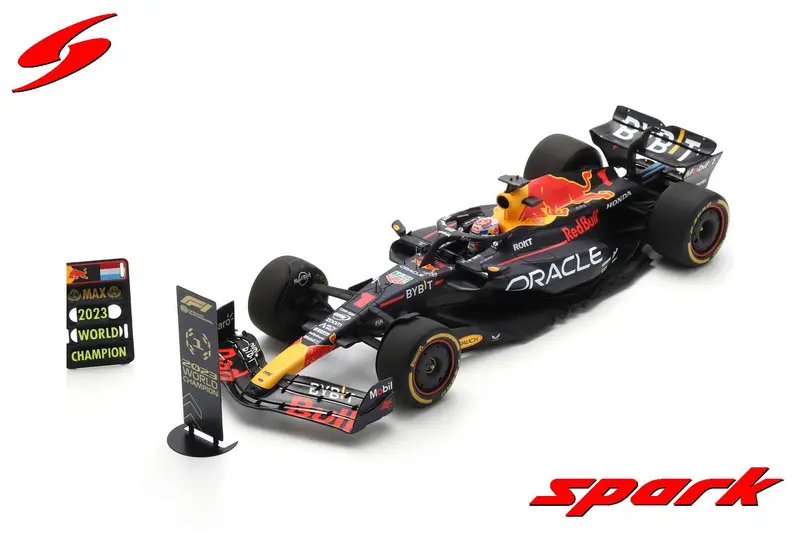 1:18 2023 Max Verstappen - World Championship Winner - Red Bull Rb19 -- Spark F1 1