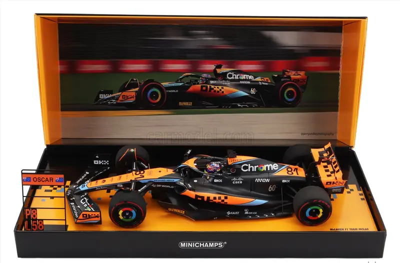 1:18 2023 Oscar Piastri -- Australian Gp -- Mclaren Mcl60 -- Minichamps F1 Rare 1