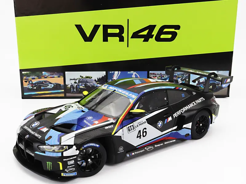 1:18 2023 Road To Le Mans Winner -- #46 Valentino Rossi Bmw M4 Gt3 -- Minichamps 1