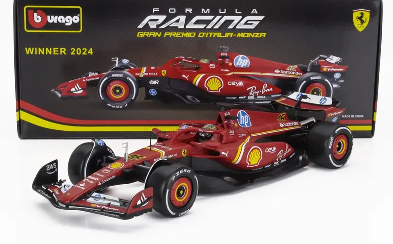 1:18 2024 Charles Leclerc - #16 Italian Gp Winner -- Ferrari Sf-24 -- Bburago F1 1