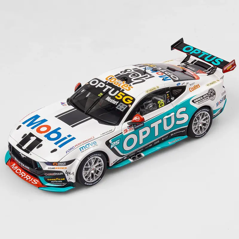 1:18 2024 Chaz Mostert -- Race 9 Winner -- #25 Optus Ford Mustang -- Authentic 1