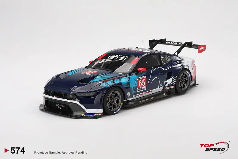 1:18 2024 Imsa Daytona 24 Hr -- #65 Ford Mustang Gt3 -- Topspeed Model Ts0574 1