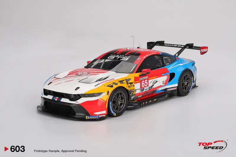 1:18 2024 Imsa Laguna Seca -- #65 Ford Mustang Gt3 -- Topspeed Model 1