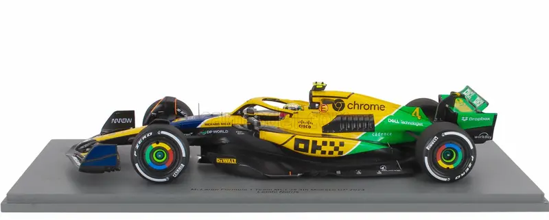 1:18 2024 Lando Norris - Monaco Gp (Senna Tribute) - #4 Mclaren Mcl38 - Spark F1 2