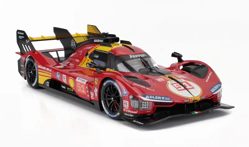 1:18 2024 Lemans 24H 3Rd Place -- #51 Ferrari 499P -- Bburago 1