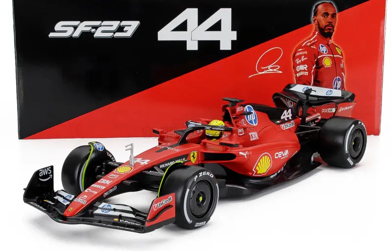 1:18 2025 Lewis Hamilton -- Fiorano Test -- #44 Ferrari Sf-23 -- Bburago F1 1