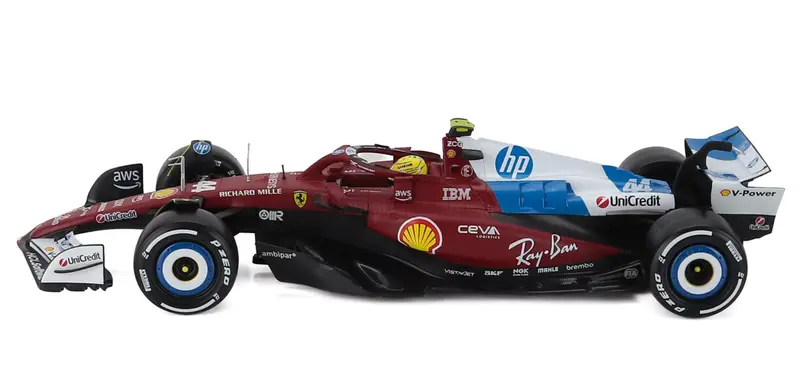 1:18 2025 Lewis Hamilton -- Miami Gp -- #44 Ferrari Sf-25 -- Bburago F1 2