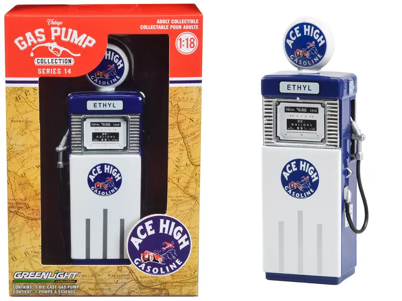 1:18 "Ace High Gasoline" 1951 Wayne 505 -- Vintage Gas/Petrol Pump -- Series 14 1