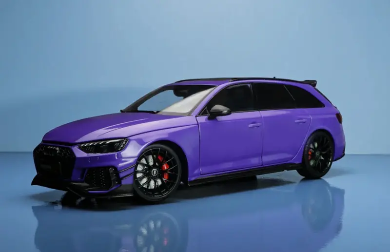 1:18 Audi A4 Rs4 (B9) Avant Sw Darwinpro -- Purple Metallic -- Kiloworks 1