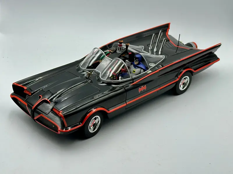 1:18 Batmobile -- Batman 1966 Classic Tv Series -- Hot Wheels Elite Bcj95 1