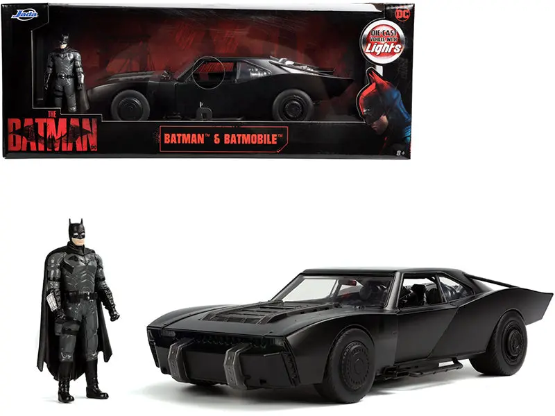 1:18 Batmobile W/Batman Figurine -- 2022 The Batman -- Jada 1