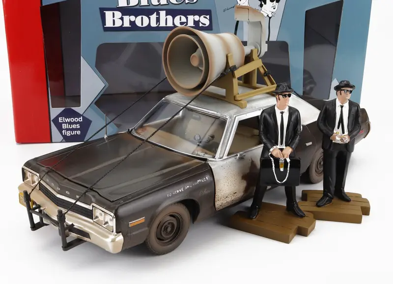1:18 Blues Mobile W/Speaker -- 1974 Dodge Monaco -- Blues Brothers -- Auto World 1