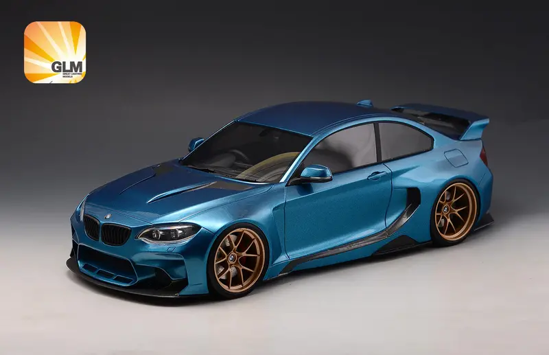 1:18 Bmw M235i Darwinpro Mtc Design Blacksails Widebody -- Estoril Blue -- Glm 1