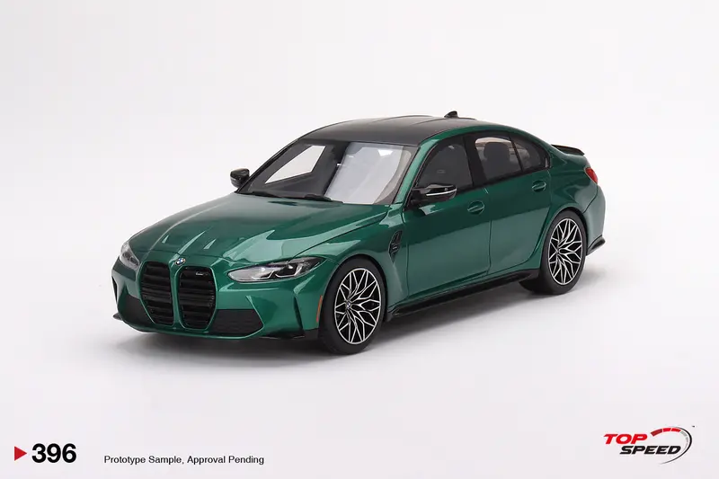 1:18 Bmw M3 Competition (G80) -- Isle Of Man Green Metallic -- Topspeed Model 1