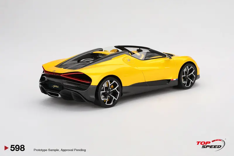 1:18 Bugatti W16 Mistral -- Yellow -- Topspeed Model Ts0598 2