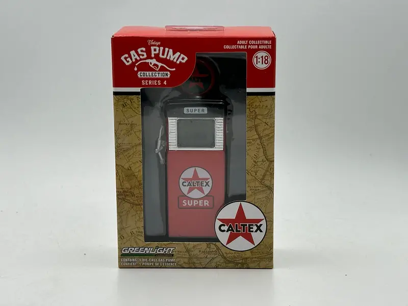 1:18 Caltex -- *Chase* Vintage Gas/Petrol Pump -- Series 4 -- Greenlight 1