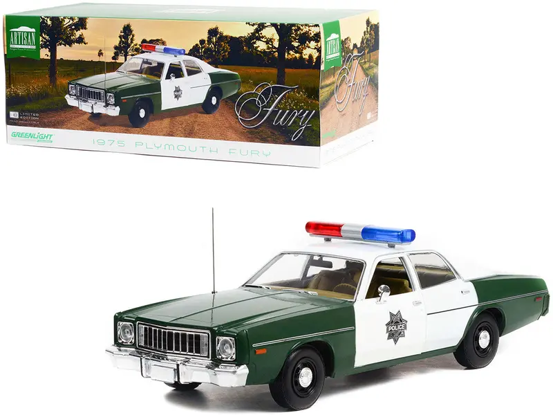 1:18 Capitol City Police Car -- 1975 Plymouth Fury -- Greenlight 1