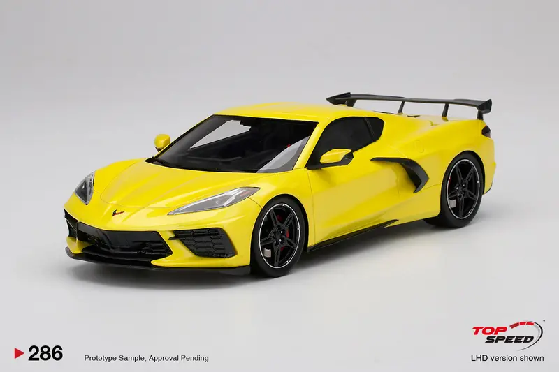 1:18 Chevrolet Corvette Stingray -- Accelerate Yellow Metallic -- Topspeed Model 1
