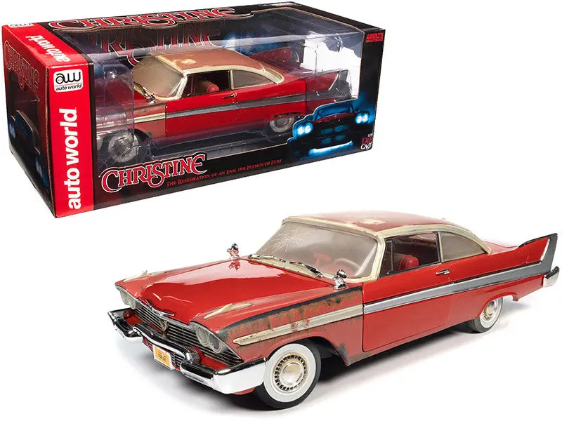 1:18 Christine (Partially Restored Version) -- 1958 Plymouth Fury -- Auto World 1