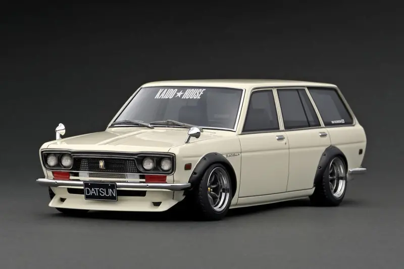 1:18 Datsun Bluebird (510) Wagon -- Kaido House White -- Ignition Model Ig3153 1