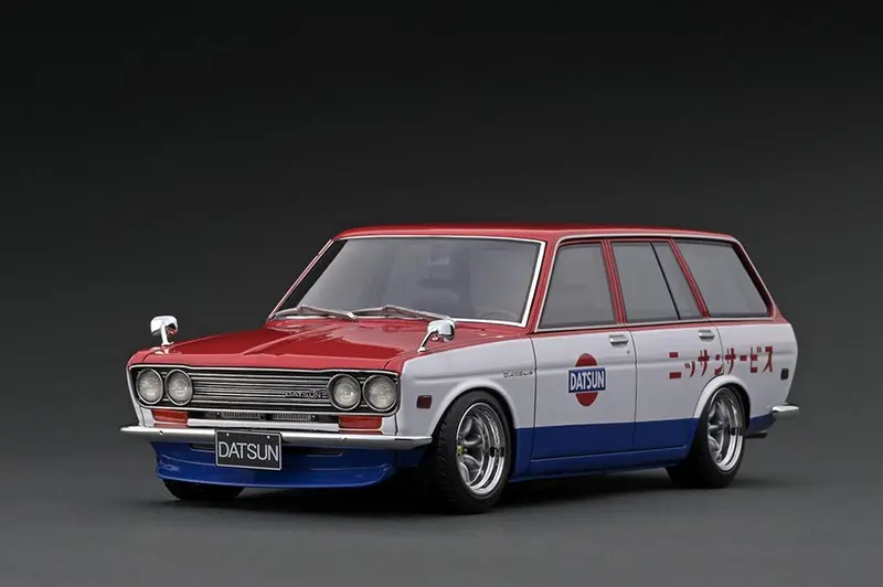 1:18 Datsun Bluebird (510) Wagon -- Red/White/Blue -- Ignition Model Ig2221 1
