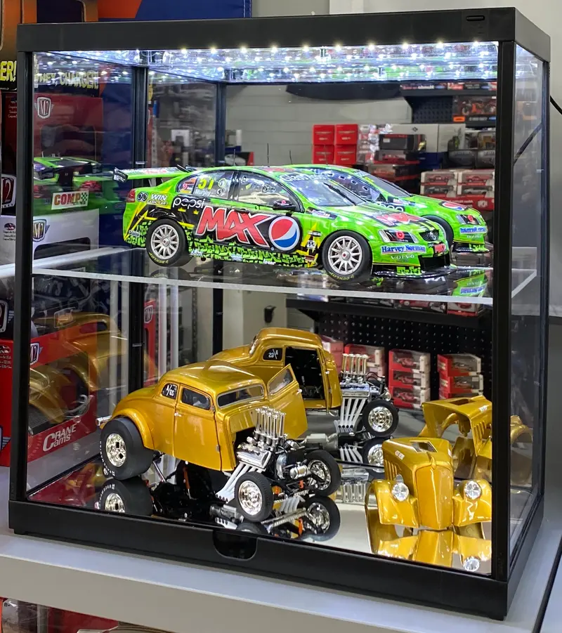 1:18 Display Case 2-Layer W/ Led Lights & Shelf -- King Creations 1
