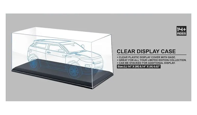 1:18 Display Case -- Perspex With Black Base -- King Creations 1