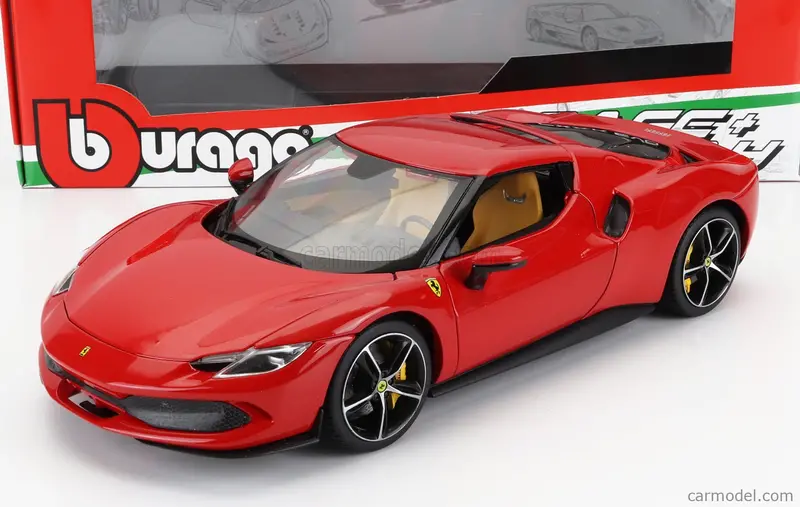 1:18 Ferrari 296 Gtb -- Rosso Corsa Red -- Bburago 1