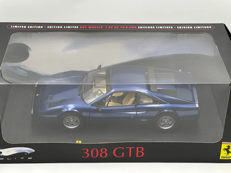 1:18 Ferrari 308 Gtb -- Dark Blue Navy -- Hot Wheels Elite T6924 1