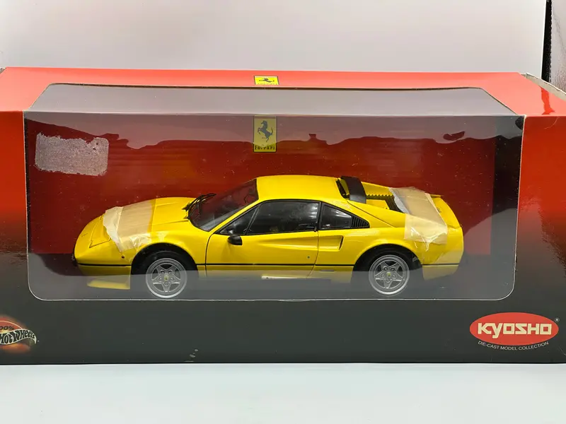 1:18 Ferrari 308Gtb Quattrovalvole -- Yellow -- Kyosho X Hot Wheels 08182Y 1