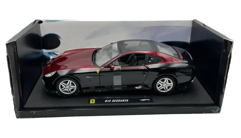 1:18 Ferrari 612 Sessanta -- Maroon / Black Metallic -- Hot Wheels Elite P9918 1