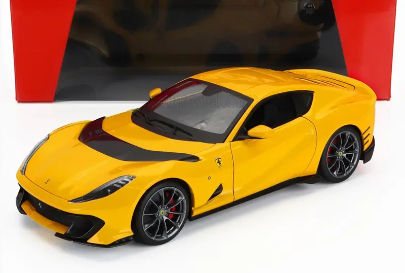 1:18 Ferrari 812 Competizione 2021 -- Giallo Modena (Yellow) -- Bburago 1