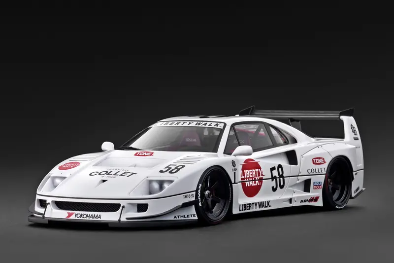 1:18 Ferrari F40 By Liberty Walk -- #58 White -- Ignition Model Ig3788 1