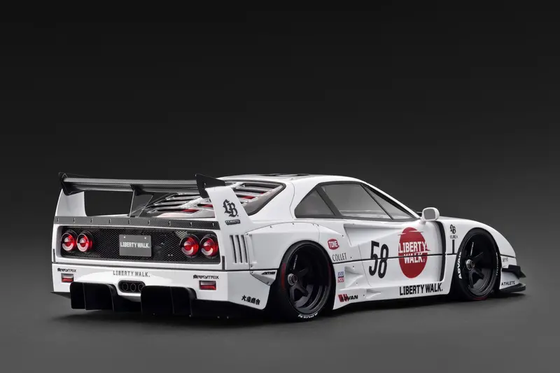 1:18 Ferrari F40 By Liberty Walk -- #58 White -- Ignition Model Ig3788 2