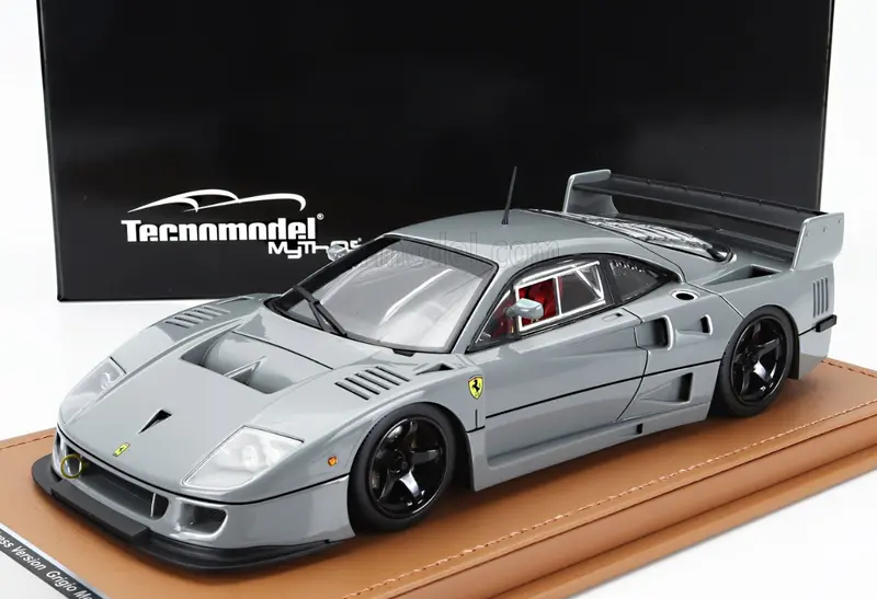 1:18 Ferrari F40 Lm 1996 -- Grigio Medio (Grey) W/Black Wheels -- Tecnomodel 1