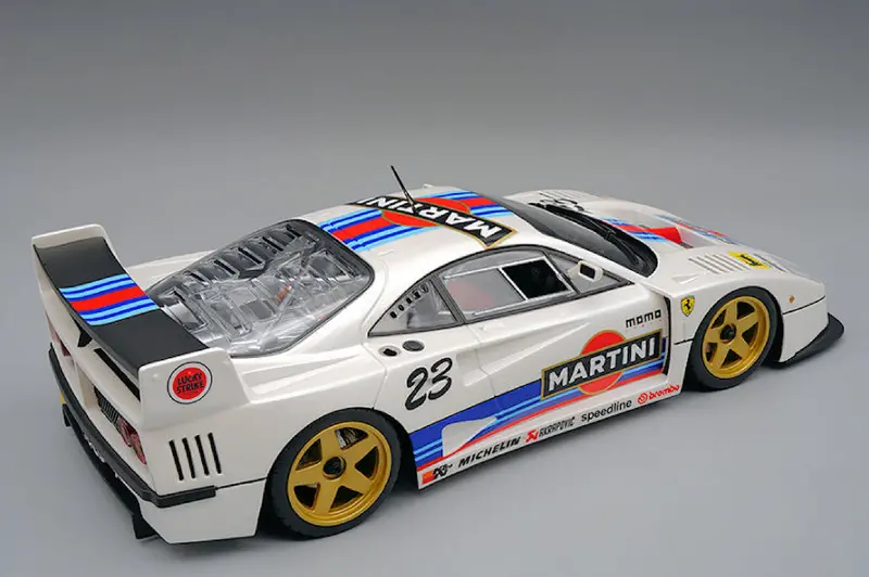 1:18 Ferrari F40 Lm 1996 -- Martini (White) W/Gold Wheels -- Tecnomodel 2