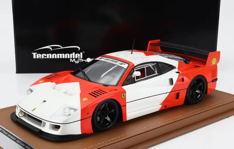 1:18 Ferrari F40 Lm 1996 -- Red/White (Marlboro) W/Black Wheels -- Tecnomodel 1