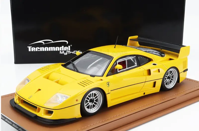 1:18 Ferrari F40 Lm 1996 -- Yellow W/Bbs Silver Wheels -- Tecnomodel 1