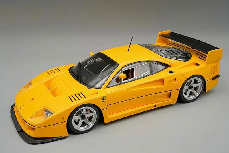 1:18 Ferrari F40 Lm 1996 -- Yellow W/Silver Wheels -- Tecnomodel 1